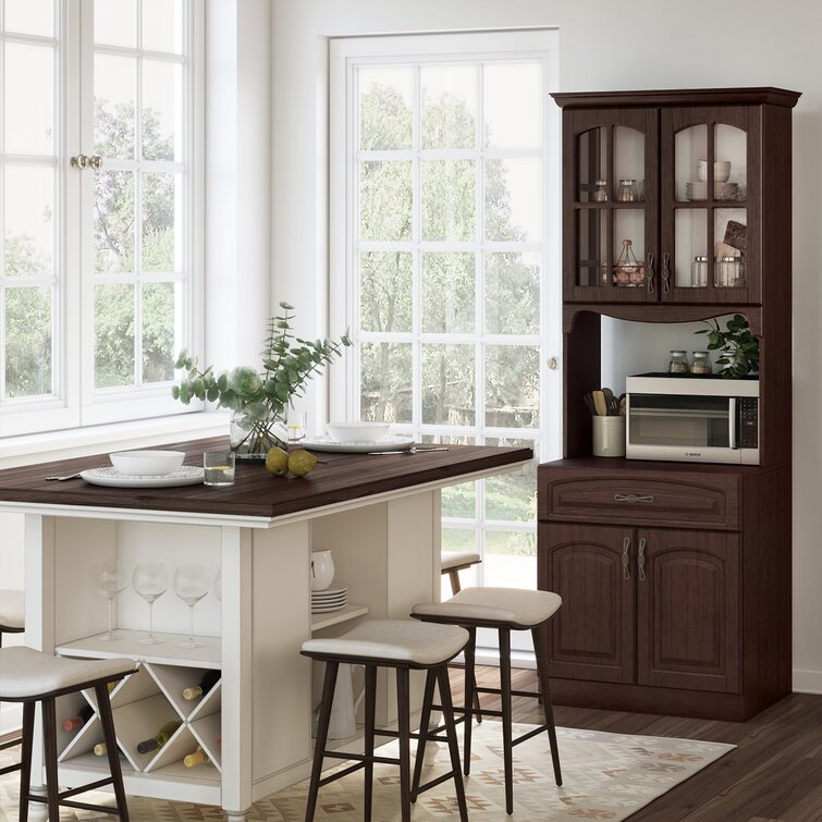 Espresso kitchen on sale pantry cabinet